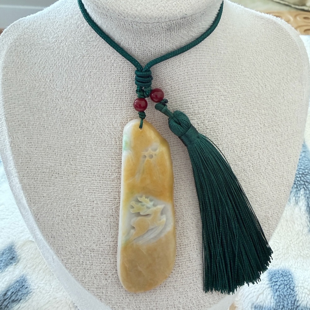 Burma Jade Airborne Reindeer Key Chain/ Phone Charm